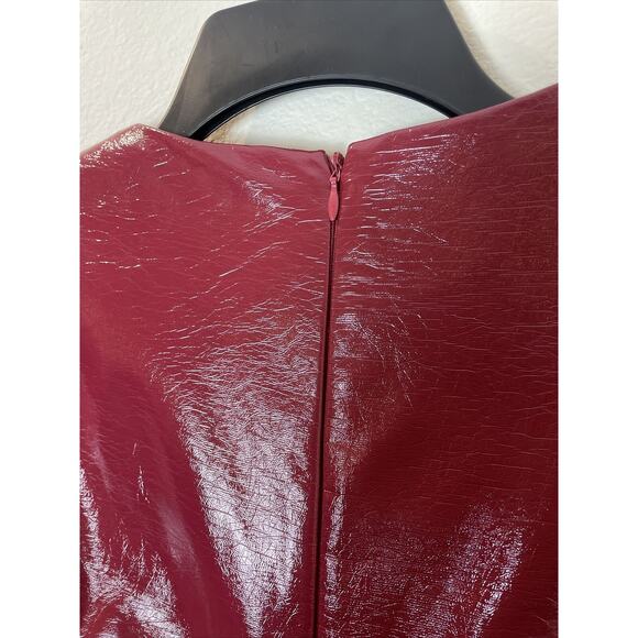 bcbgeneration, red faux patent leather short dress, size 0, nwt - Picture 7 of 7